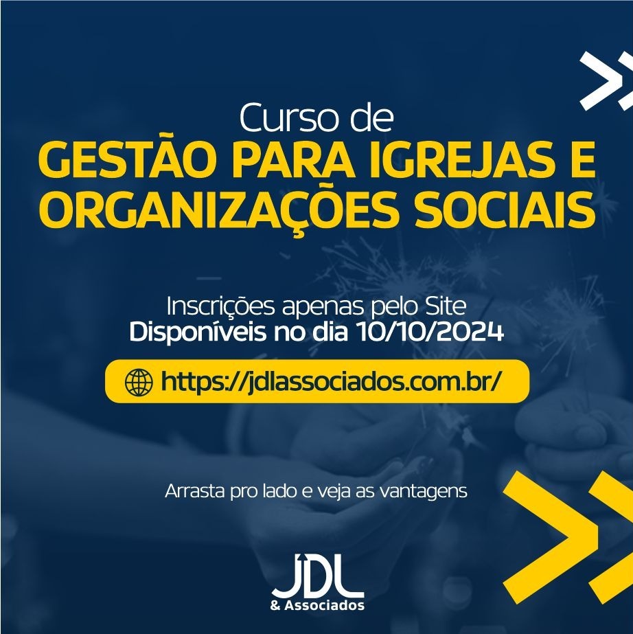 INSCRIÇÃO- Curso gratuito “Gestão para Igrejas e Organizações Sociais”